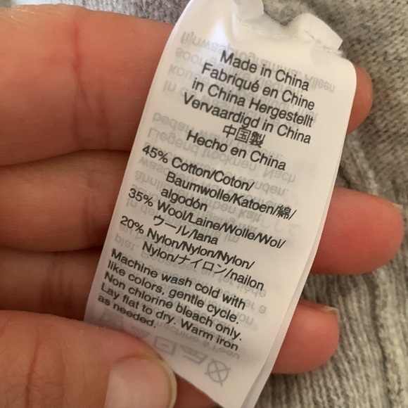 J.Crew wool blend cardigan size XS gray buttons casual career v-neck - Picture 3 of 10